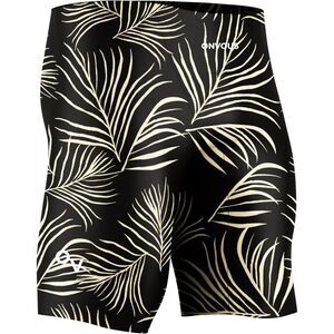Onvous Athletic Swim Jammers for Men Size 28- Black Palm - Hidden Drawstring